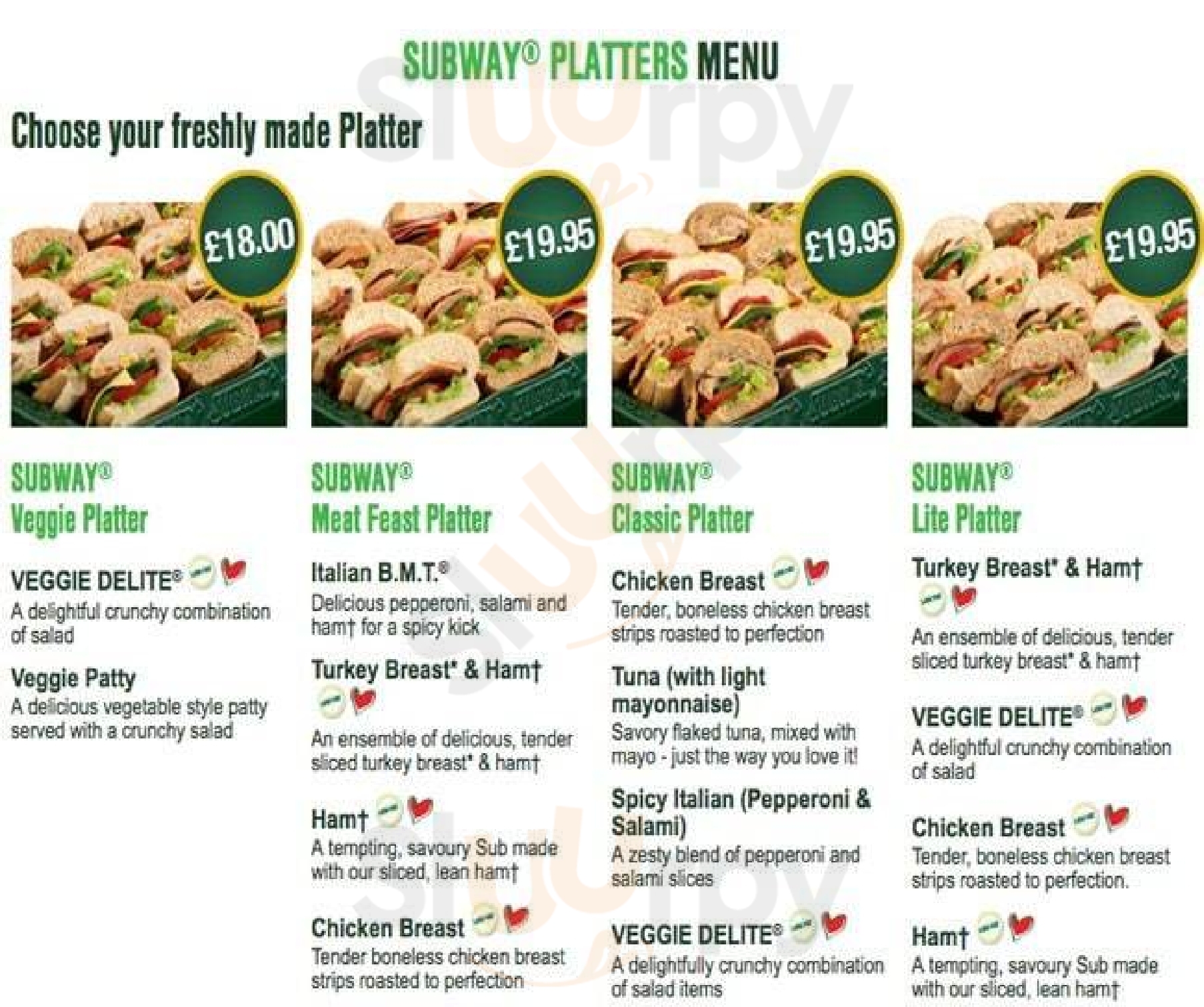 Subway London Menu - 1