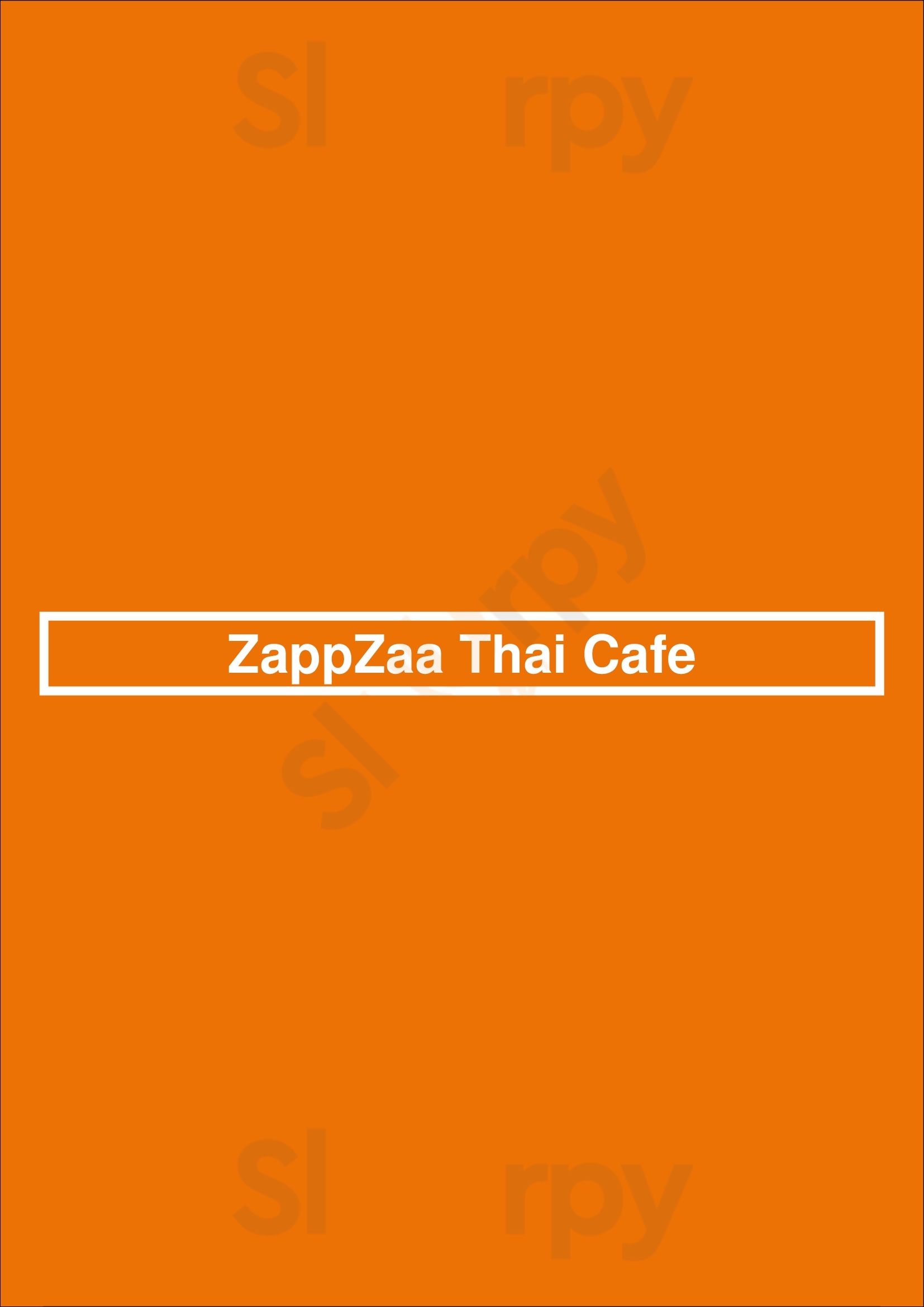 Zappzaa Thai Cafe London Menu - 1