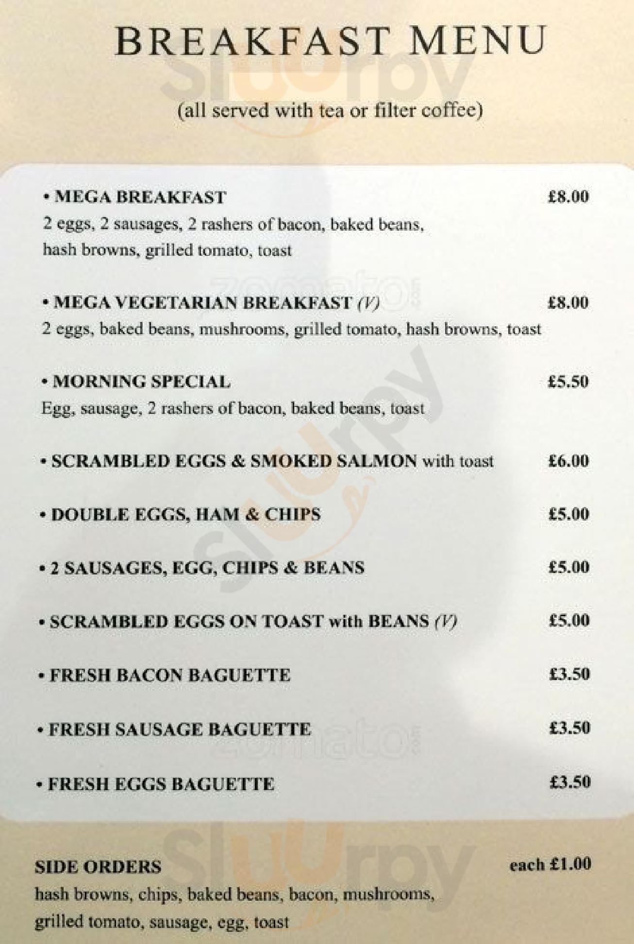 Tower Hill Diner London Menu - 1