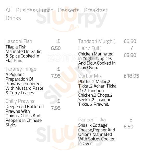 Hyderabad Darbar London Menu - 1