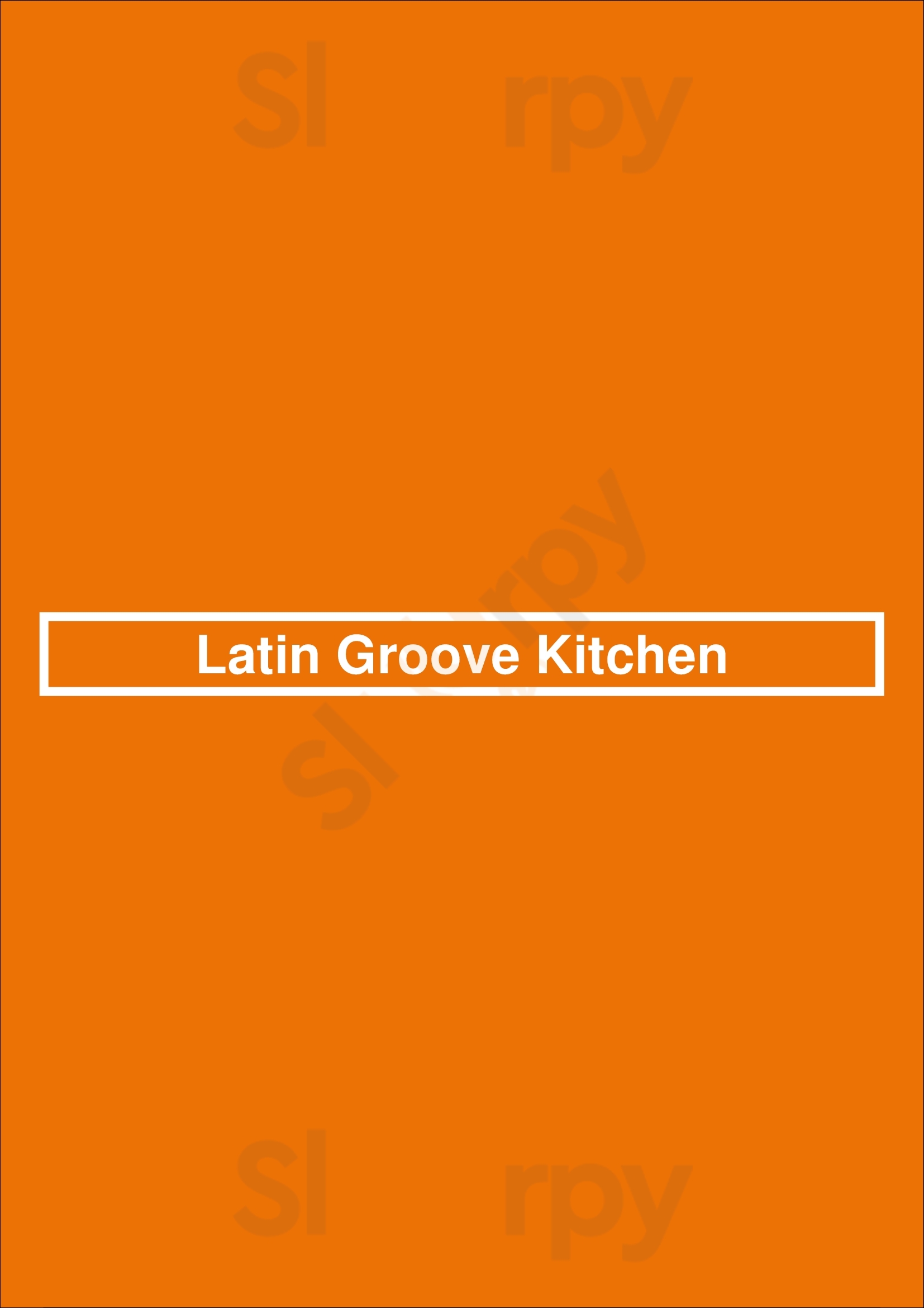 Main Menu - Latin Groove Kitchen