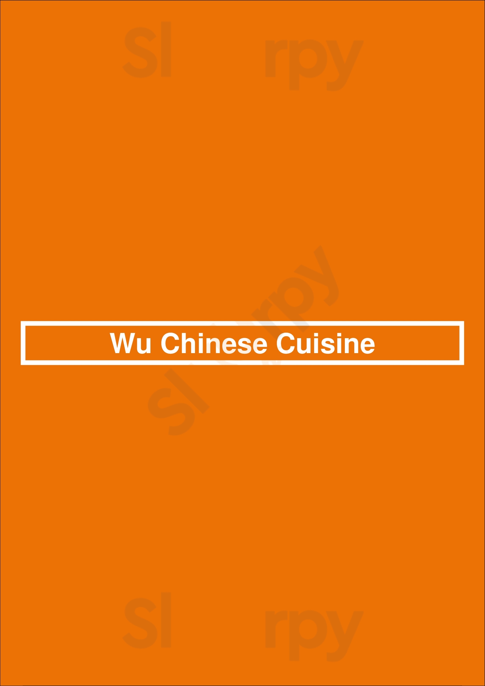 Wu Chinese Cuisine London Menu - 1