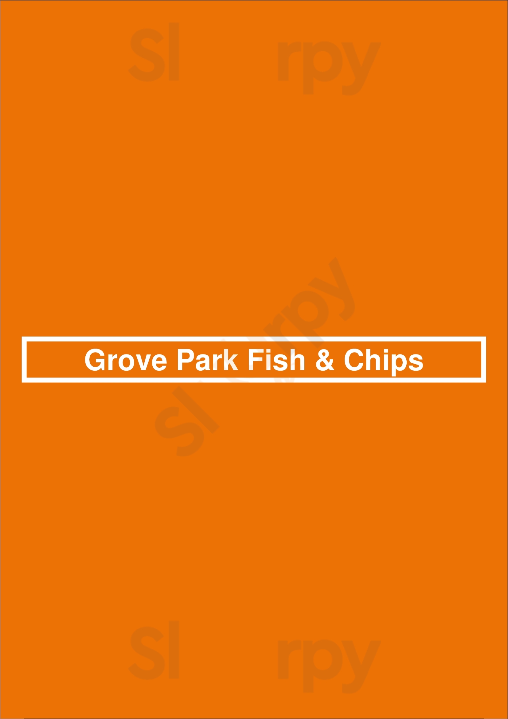 Grove Park Fish & Chips London Menu - 1