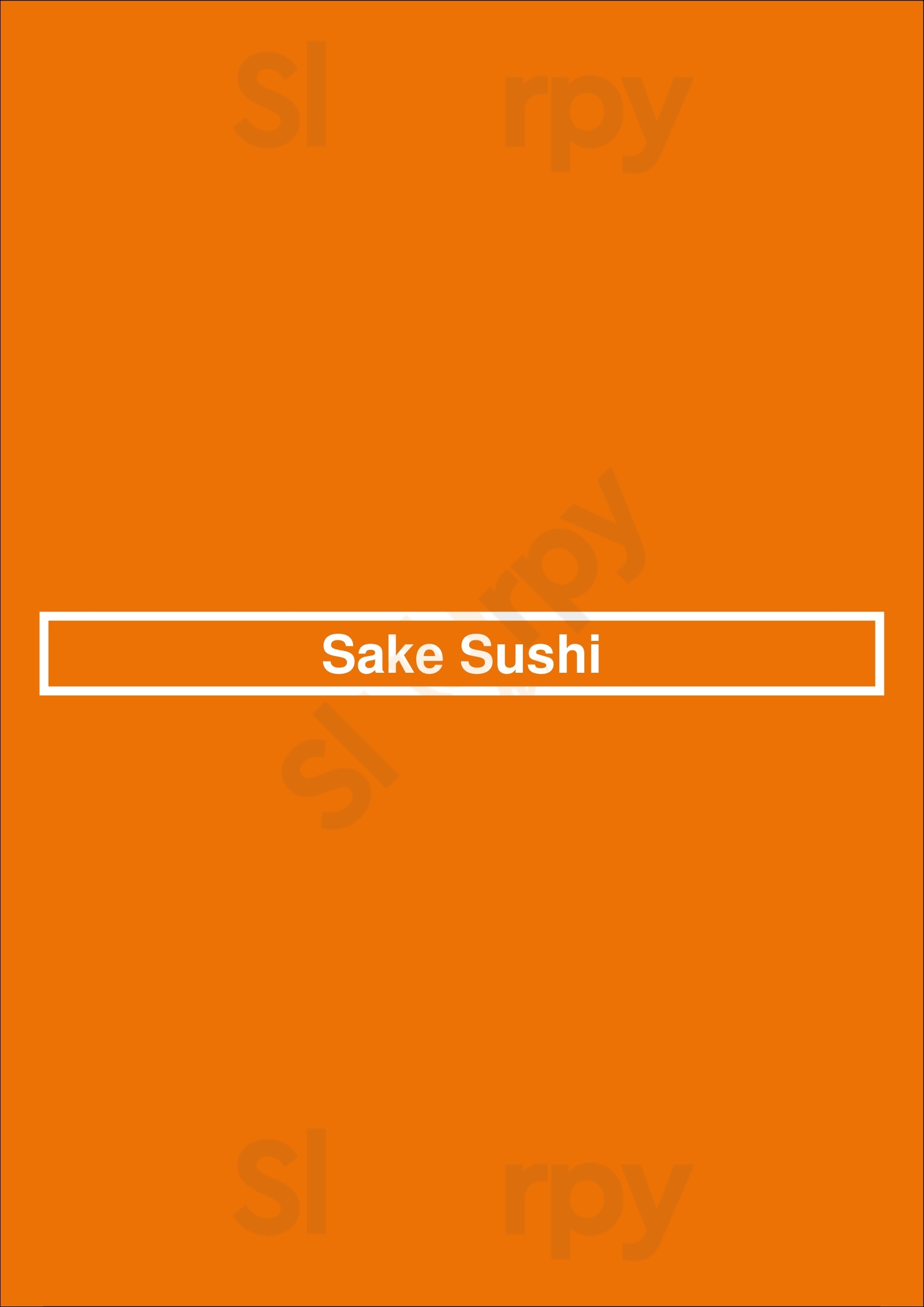 Sake Sushi London Menu - 1