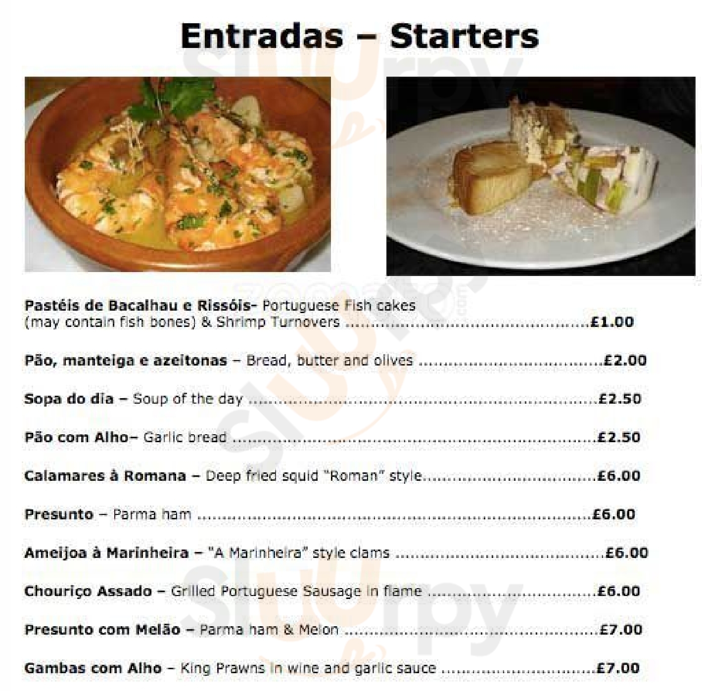 Benfica Restaurant London Menu - 1