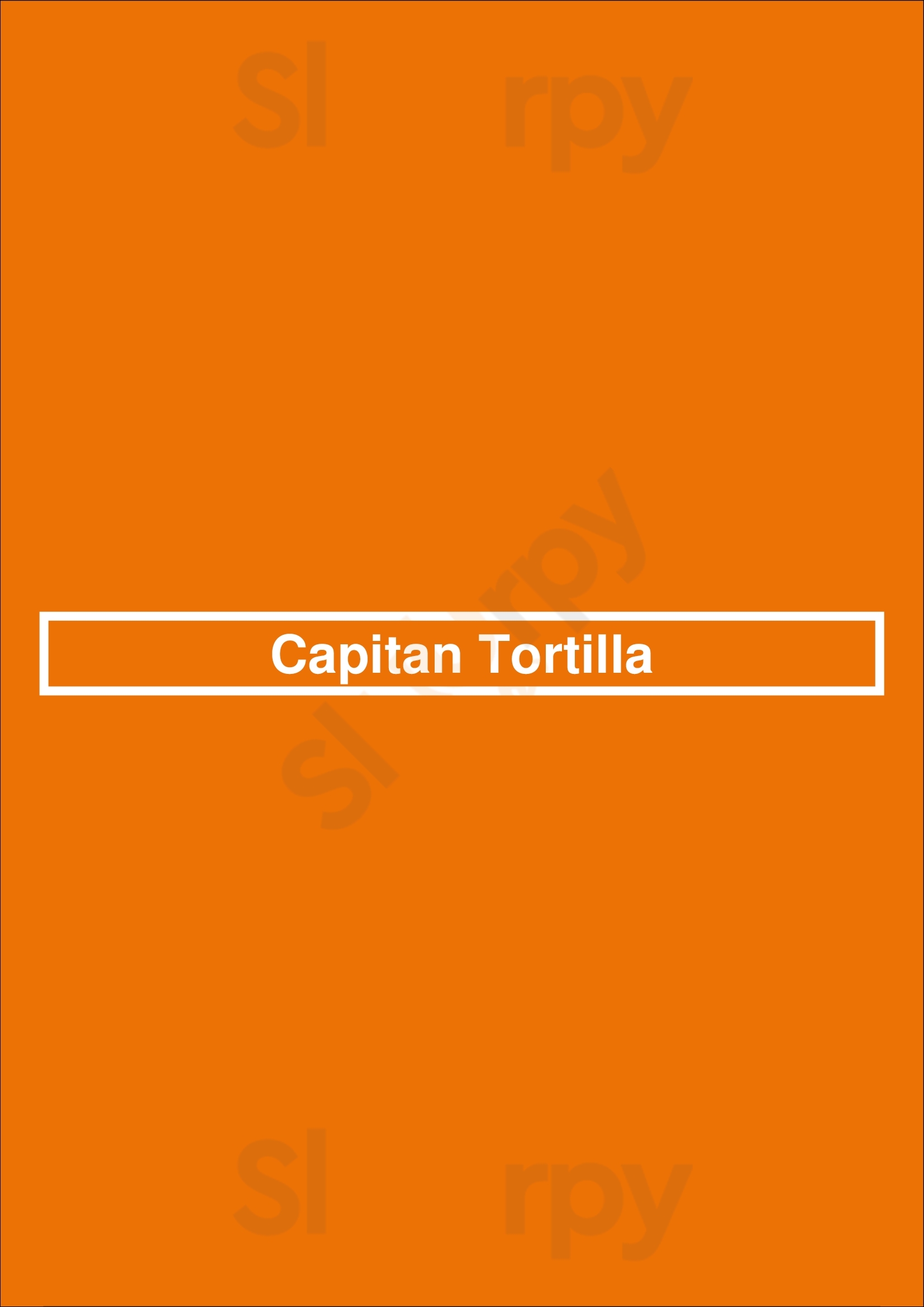 Capitan Tortilla London Menu - 1