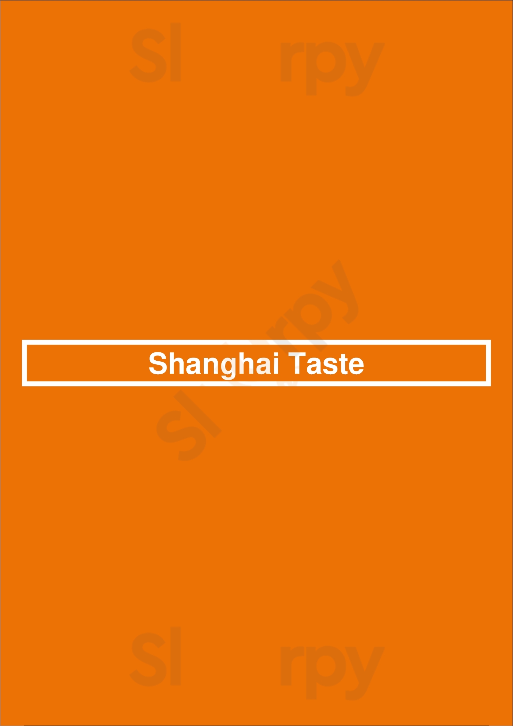 Shanghai Taste London Menu - 1
