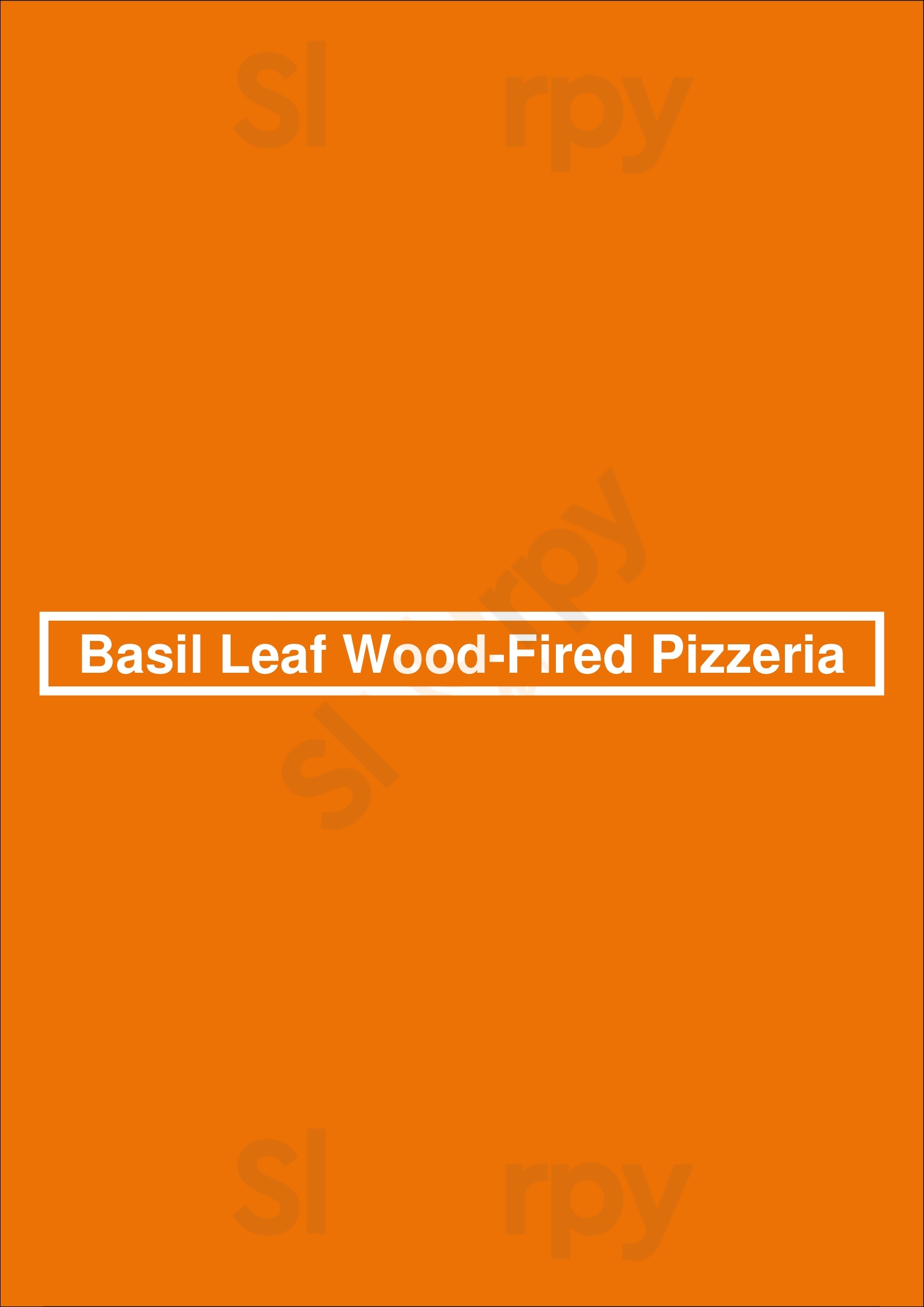 Basil Leaf Wood-fired Pizzeria London Menu - 1
