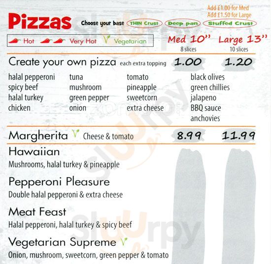 Flavas Pizza & Peri Peri London Menu - 1