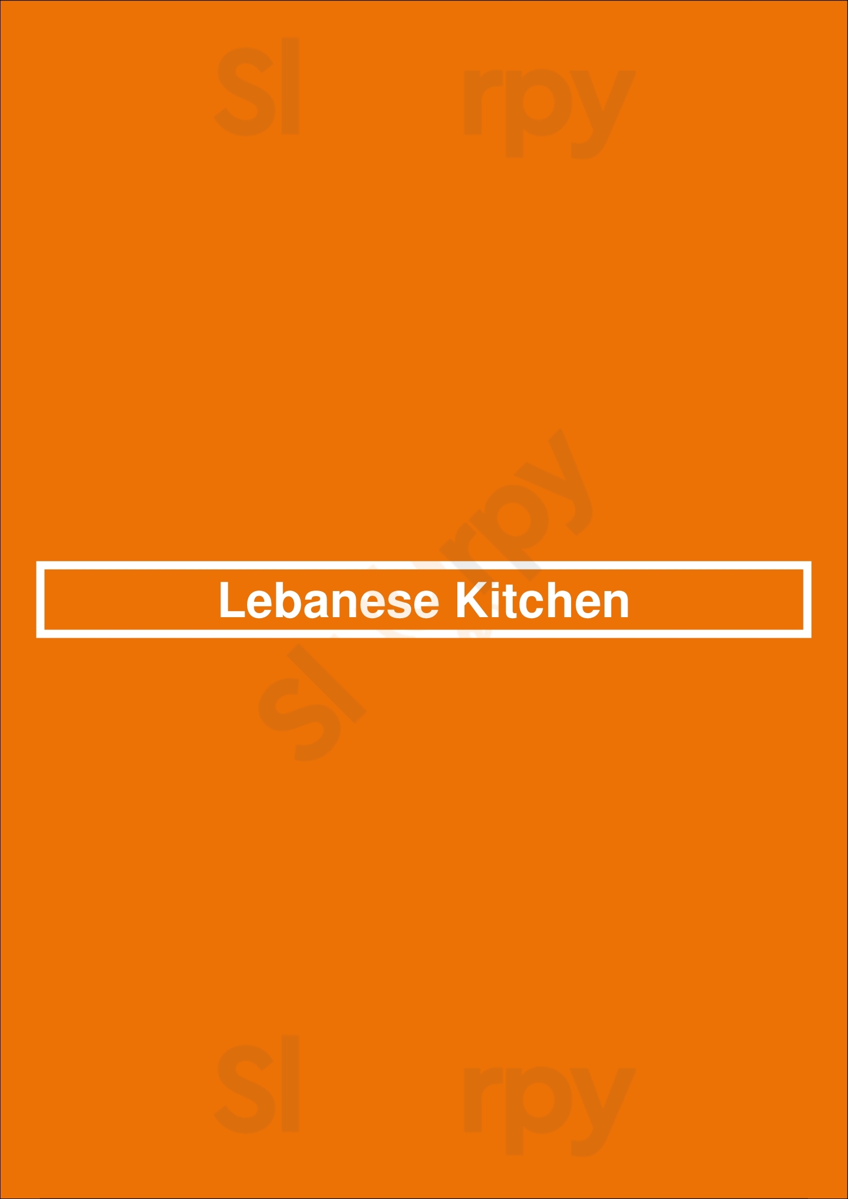 Lebanese Kitchen London Menu - 1