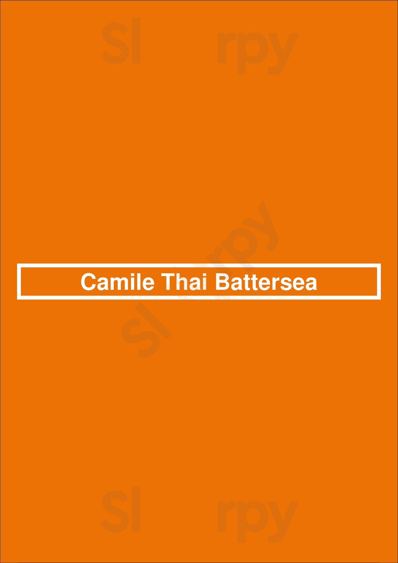 Camile London Menu - 1