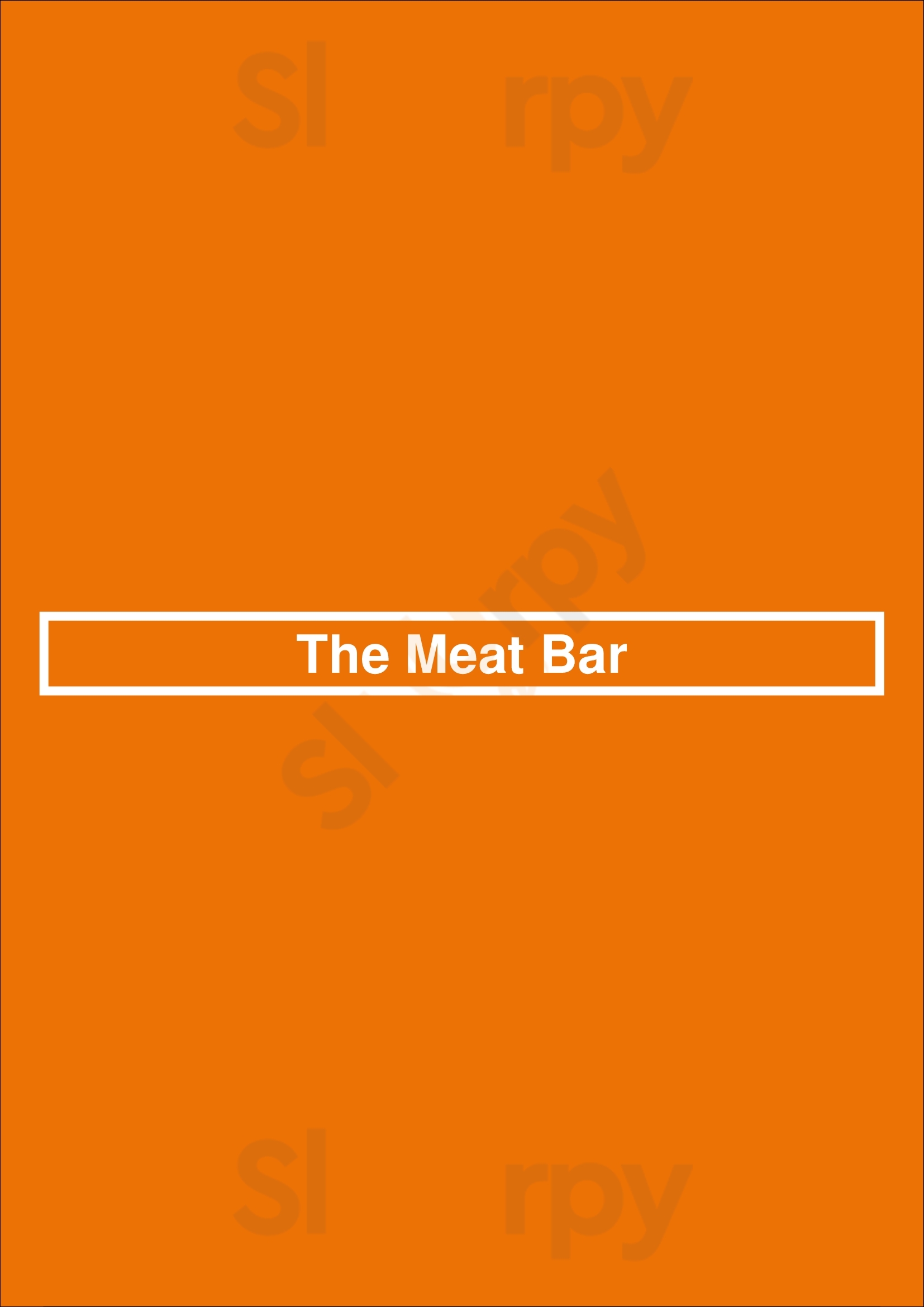 The Meat Bar London Menu - 1