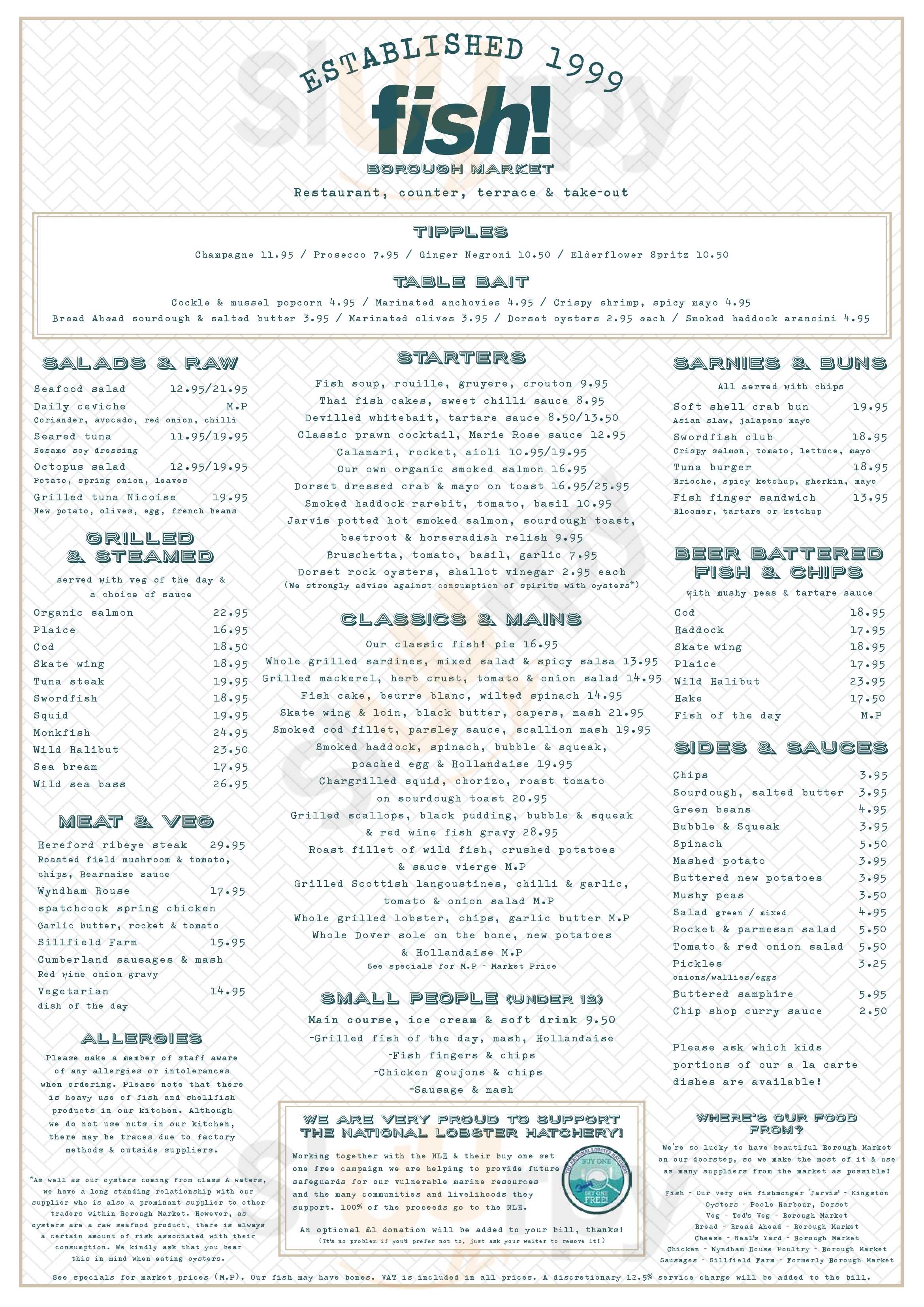 William Buckingham London Menu - 1