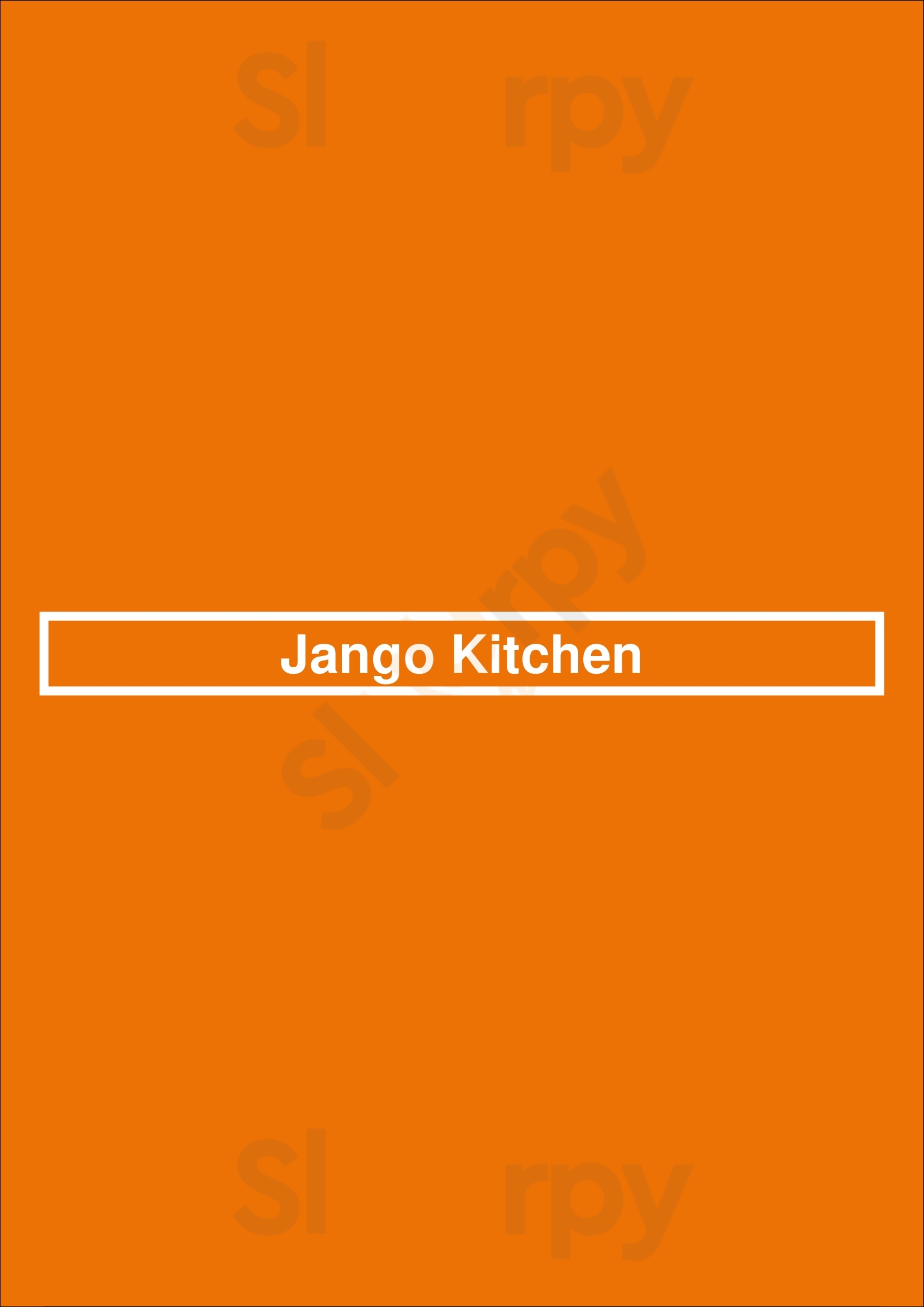 Jango Kitchen London Menu - 1