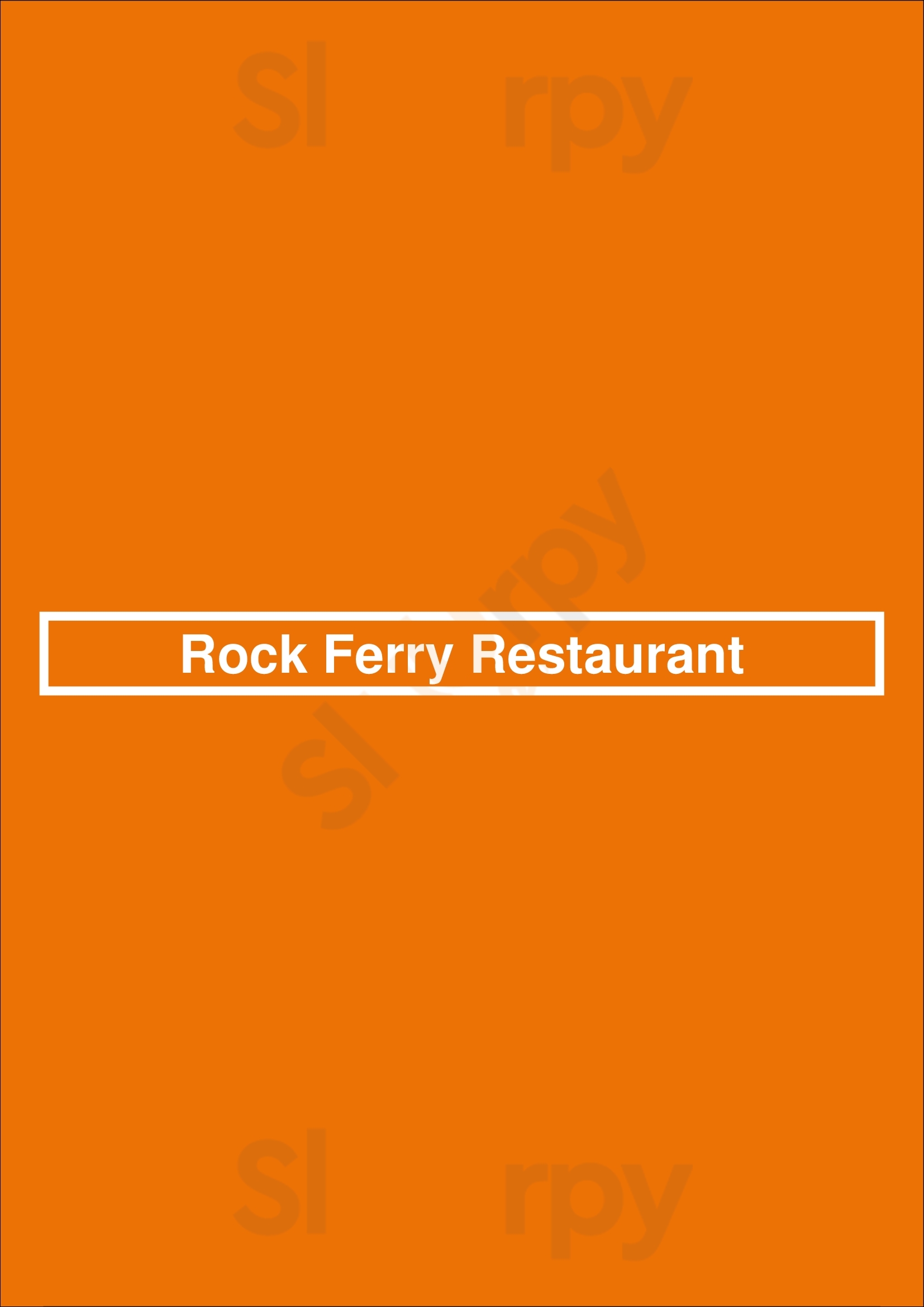Rock Ferry Restaurant Blenheim Menu - 1