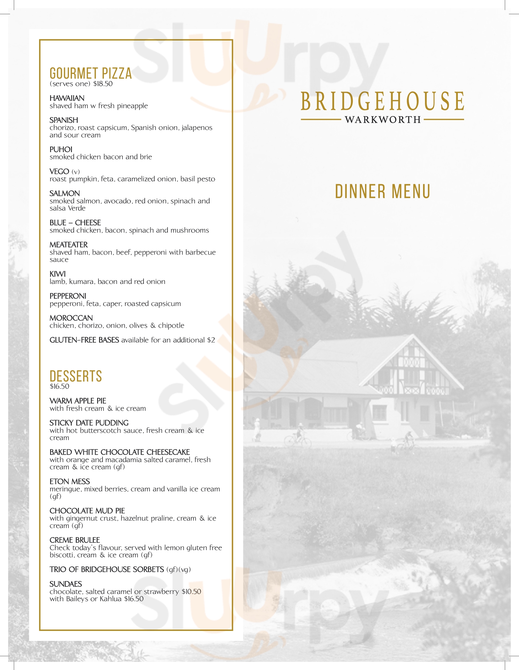 Bridgehouse Lodge Warkworth Menu - 1