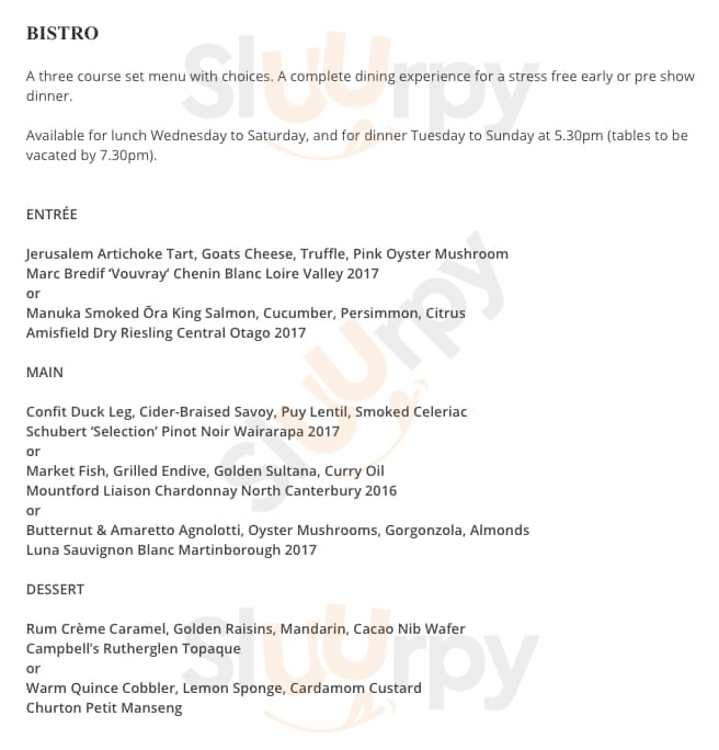 Logan Brown Wellington Menu - 1