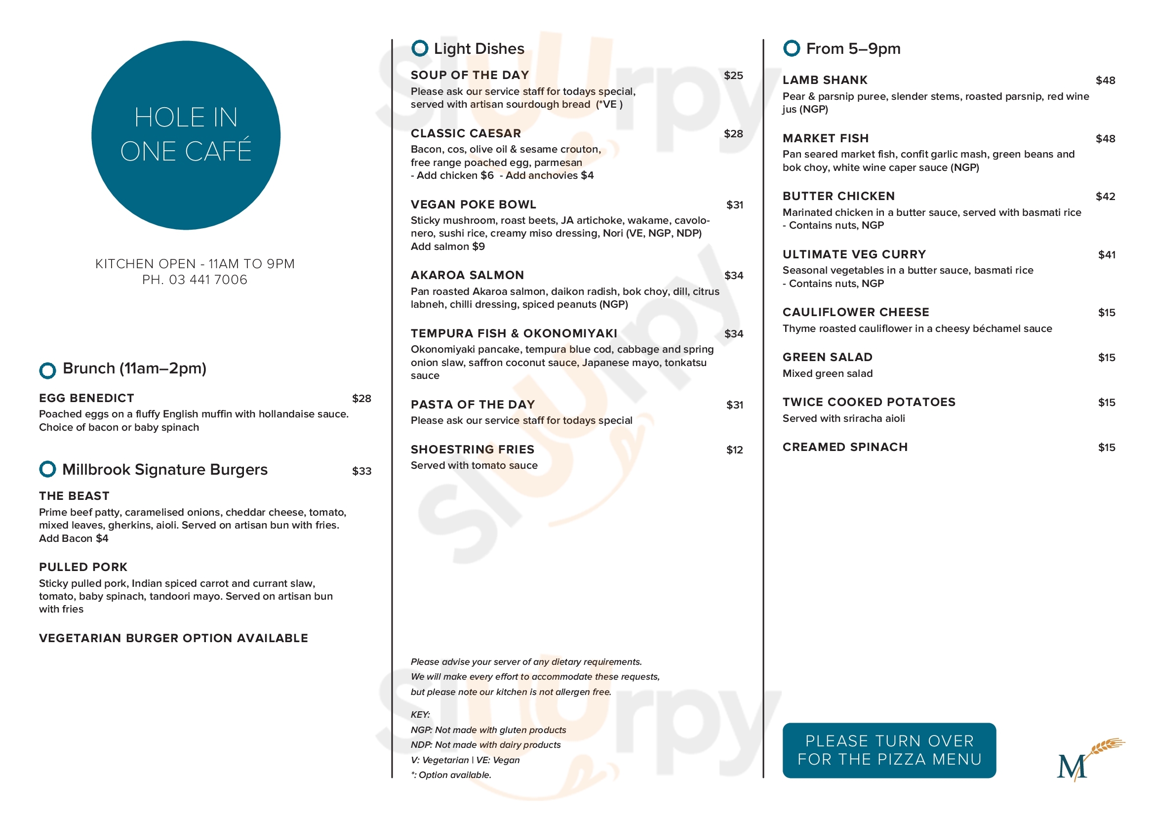 The Hole In One Cafe Arrowtown Menu - 1