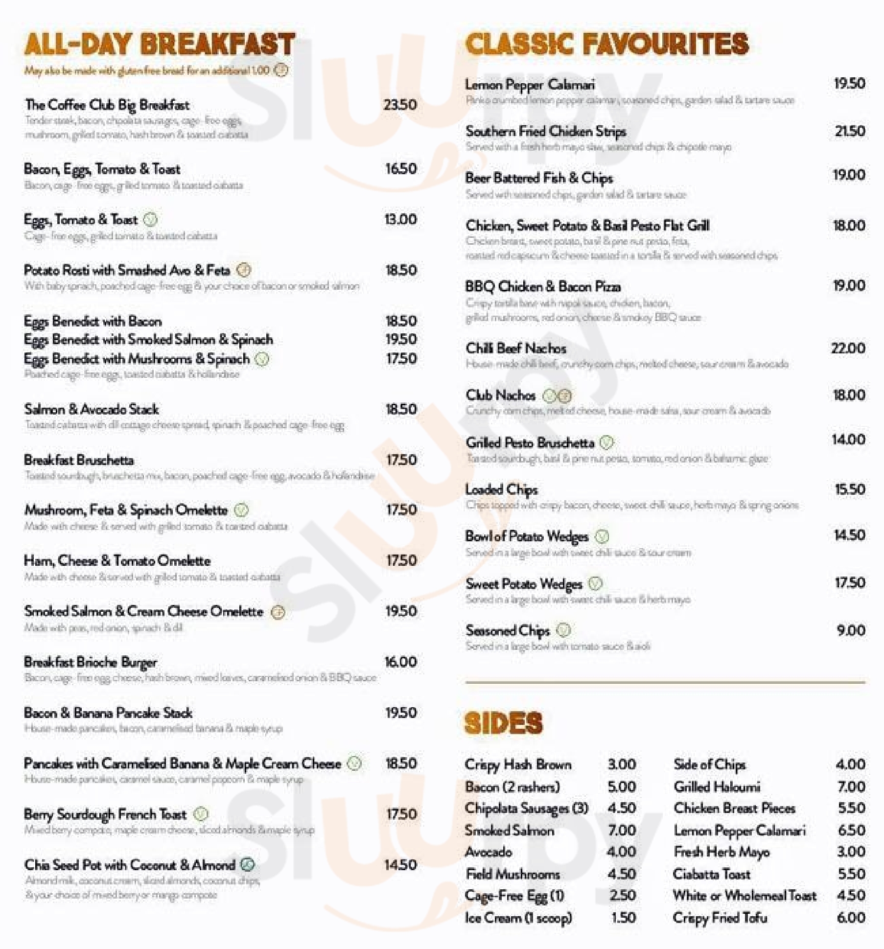 The Coffee Club Onehunga Menu - 1