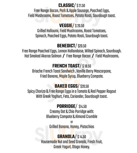 Unknown Chapter Coffee Roasters Christchurch Menu - 1