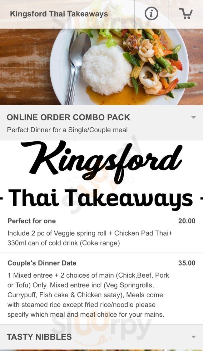 Kingsford Thai Takeaways Mangere Menu - 1