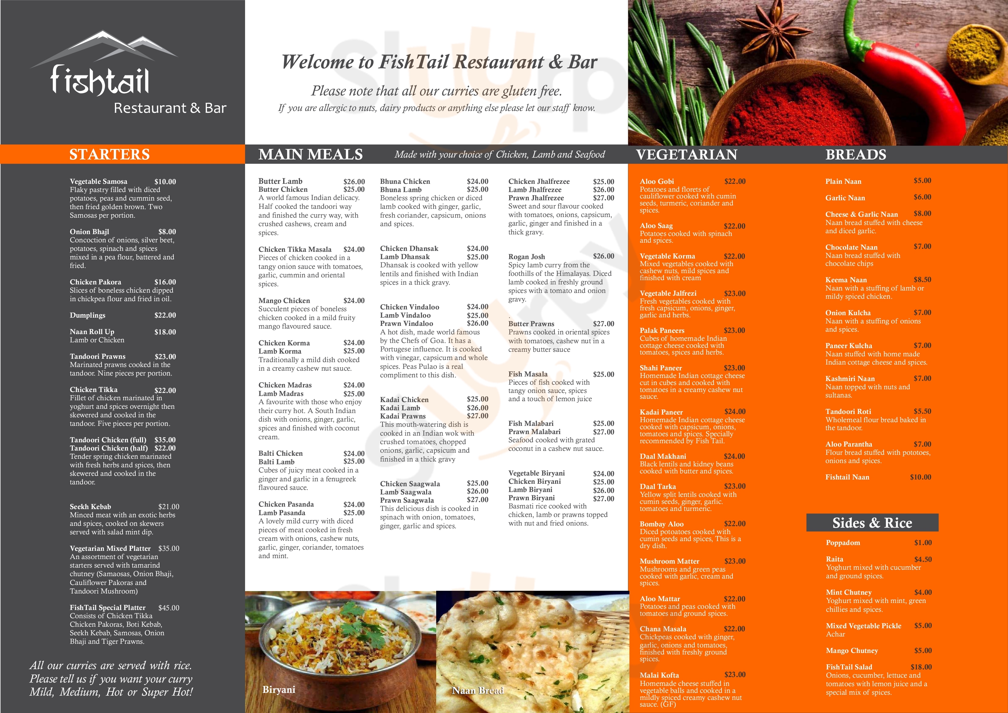 Fishtail Restaurant And Bar Twizel Menu - 1