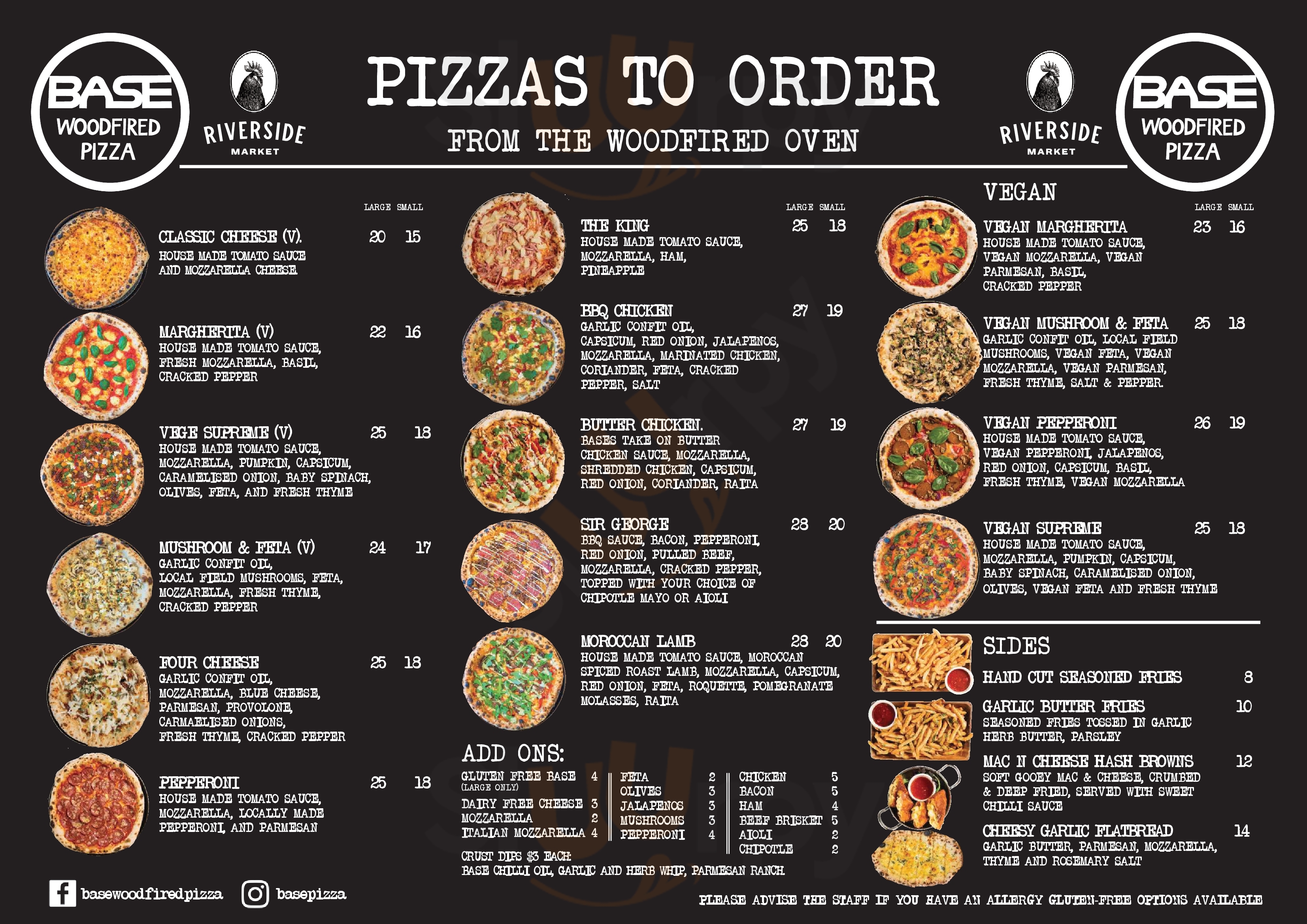 Base Woodfired Pizza Christchurch Menu - 1