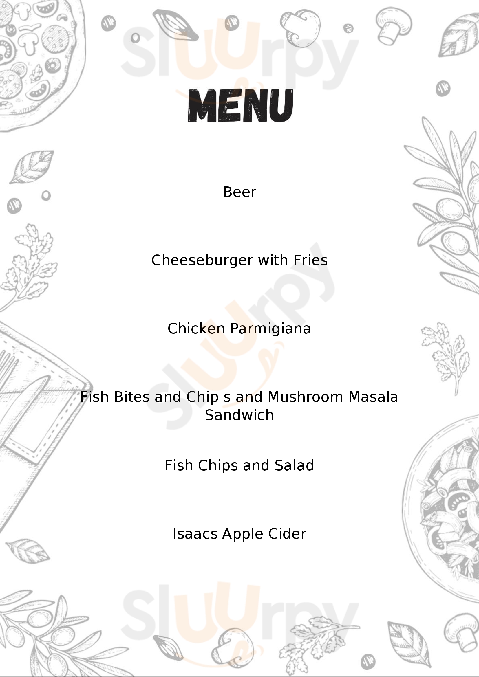 Tote Bar Complex Upper Hutt Menu - 1