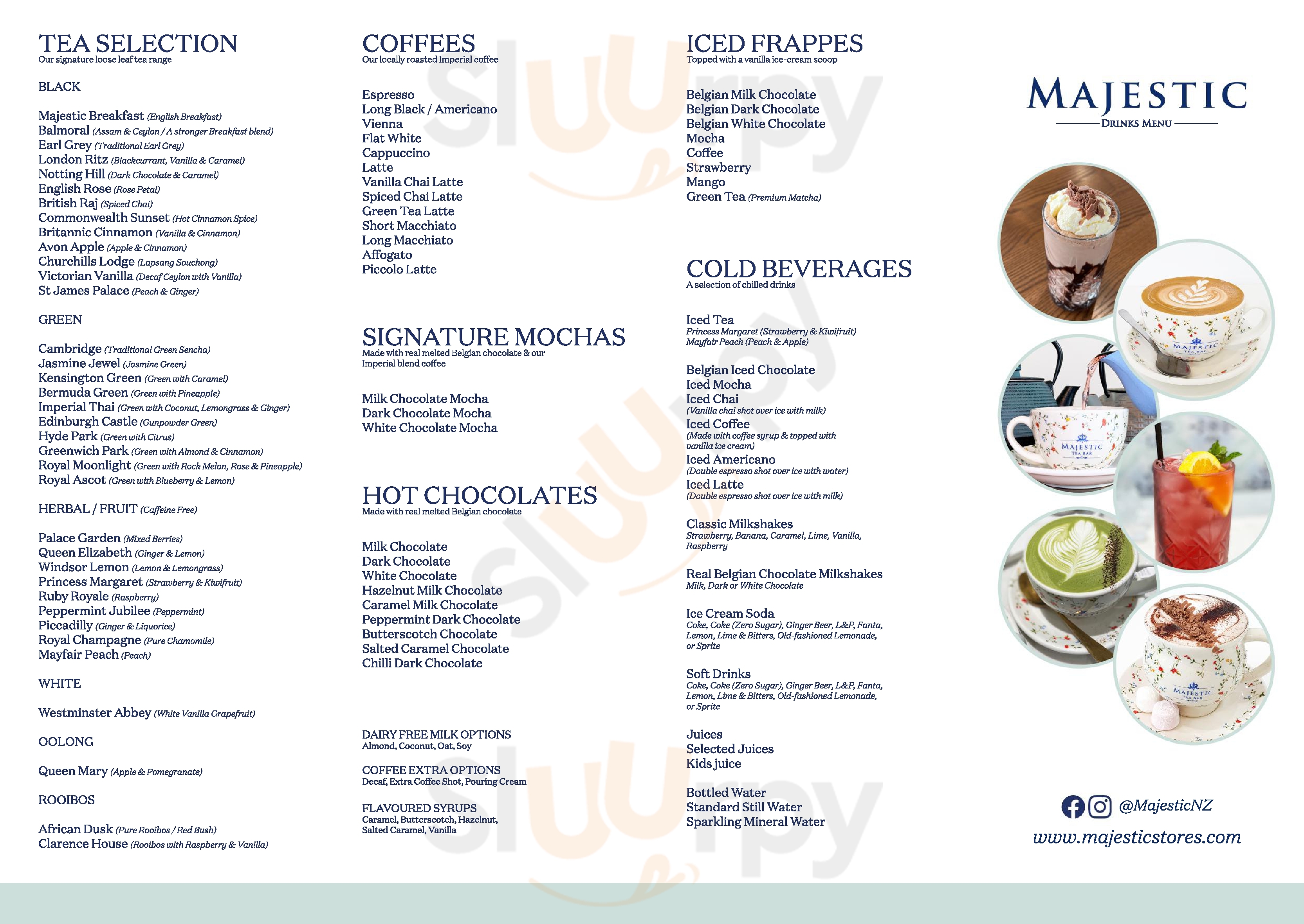 Majestic Tea Bar Porirua Menu - 1