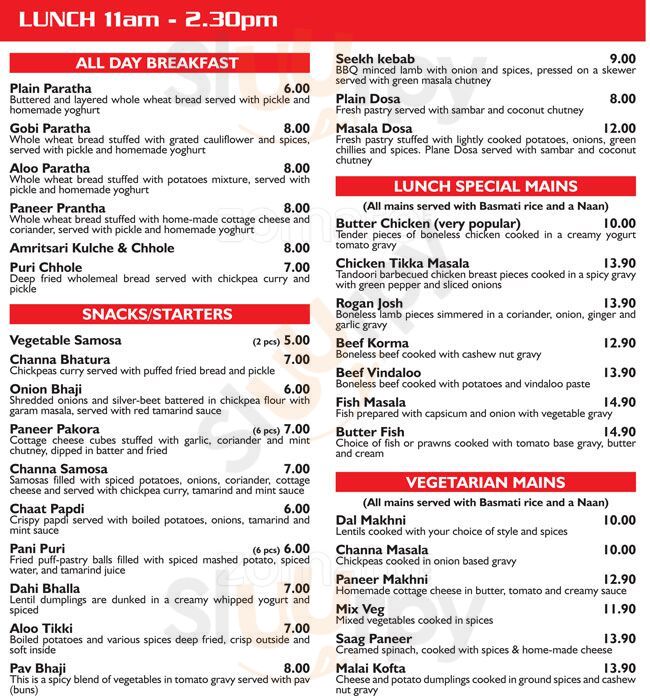 Indian Sweets And Snacks And Restaurant Hastings Menu - 1