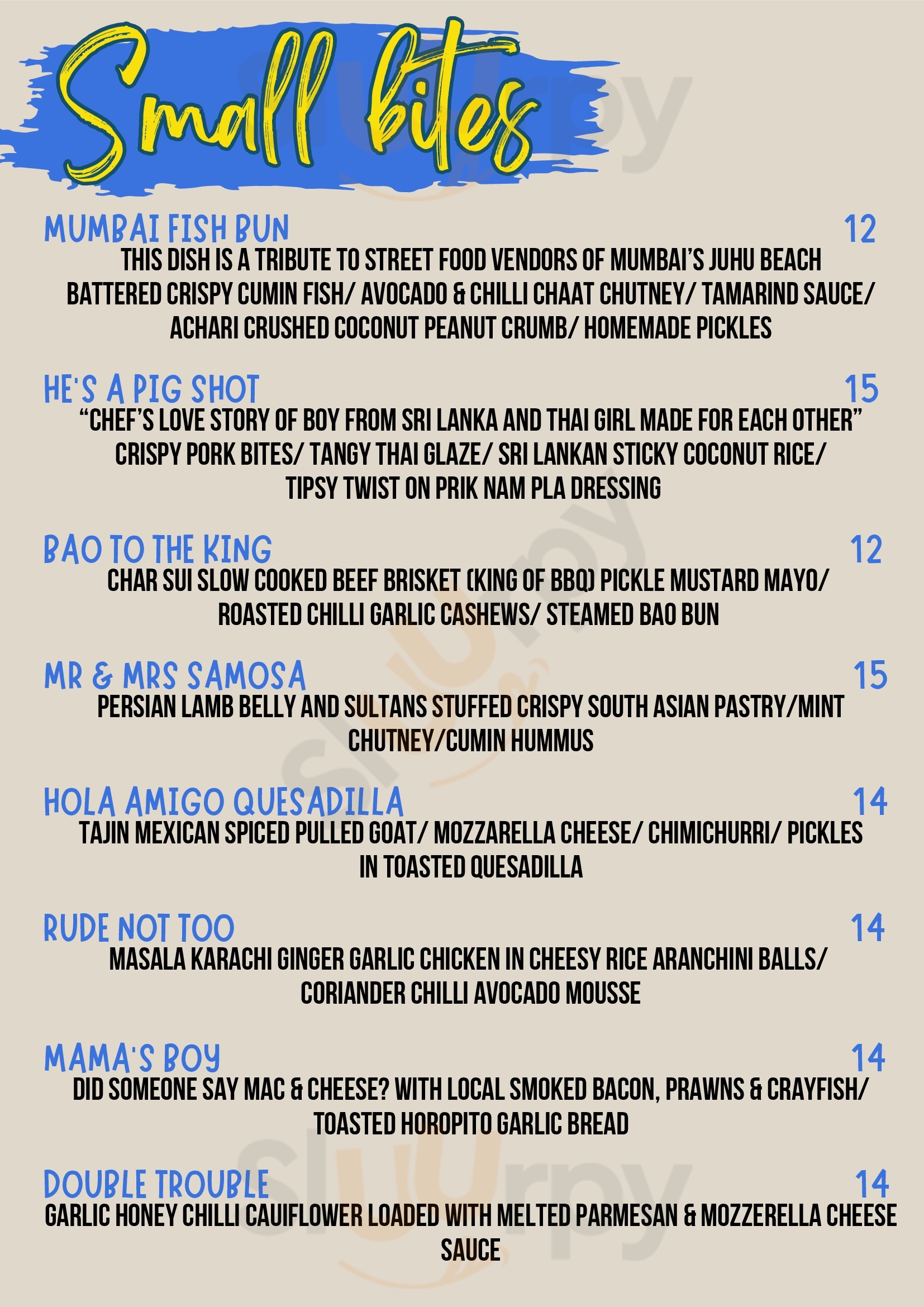 Tipsy Oyster Paihia Menu - 1