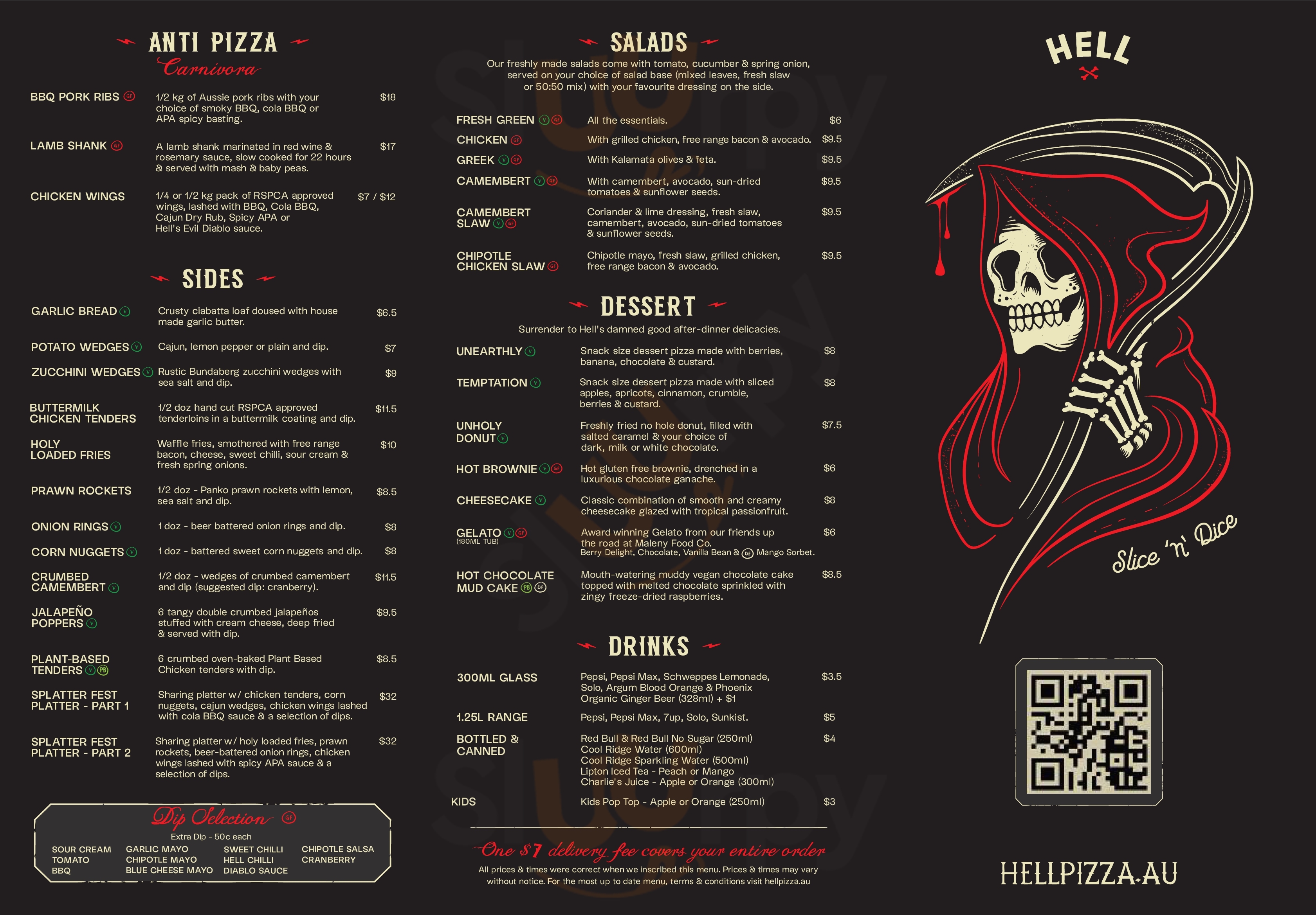 Hell Pizza Cambridge Cambridge Menu - 1