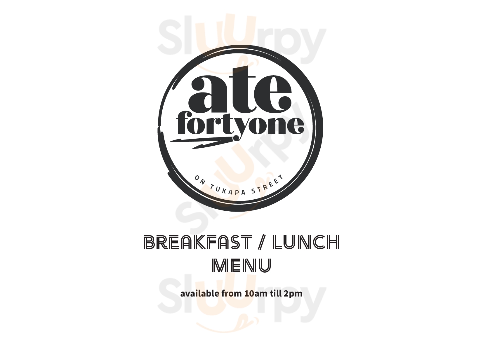 Ate Forty One New Plymouth Menu - 1