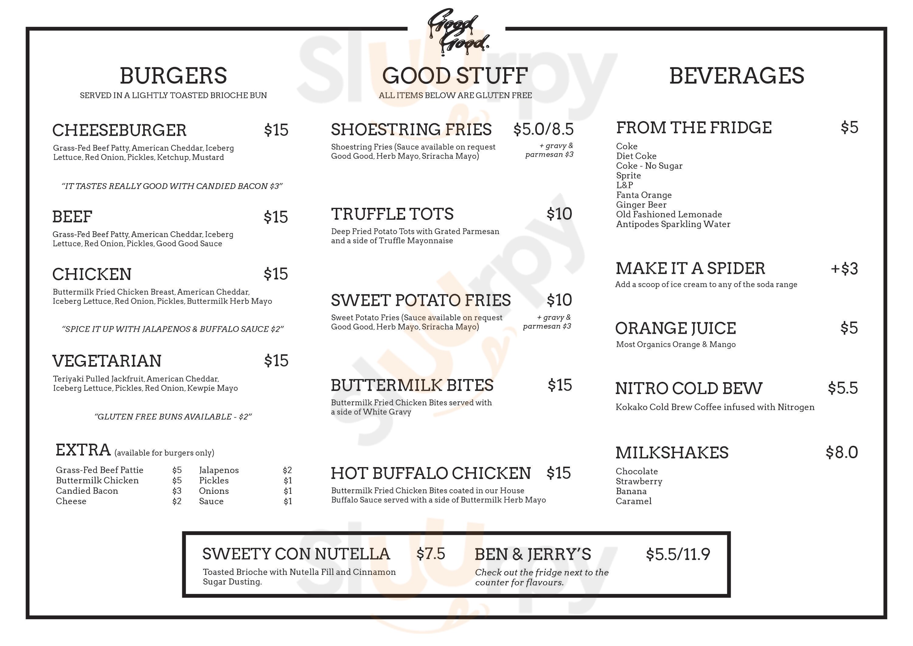 Good Good Dunedin Menu - 1