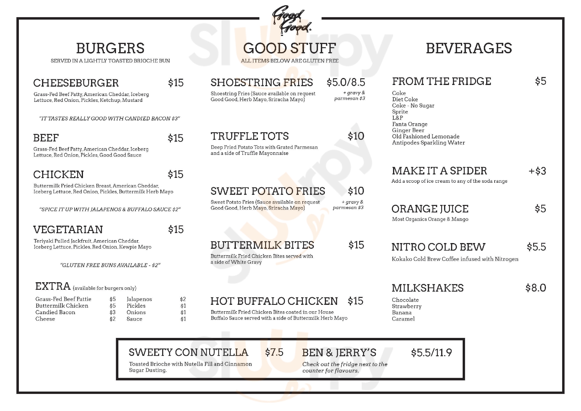 Good Good Dunedin Menu - 1