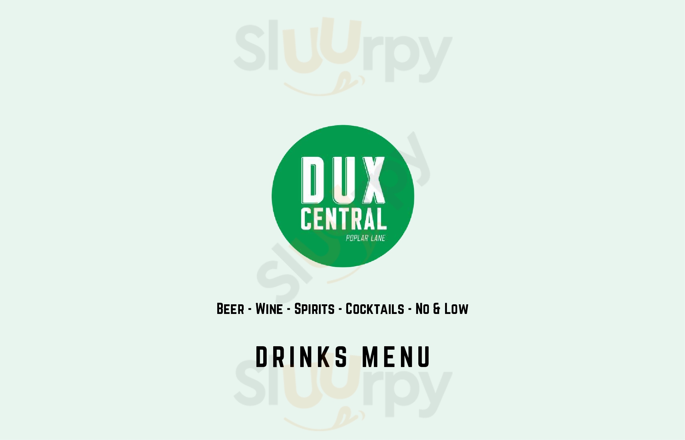 Dux Central Christchurch Menu - 1