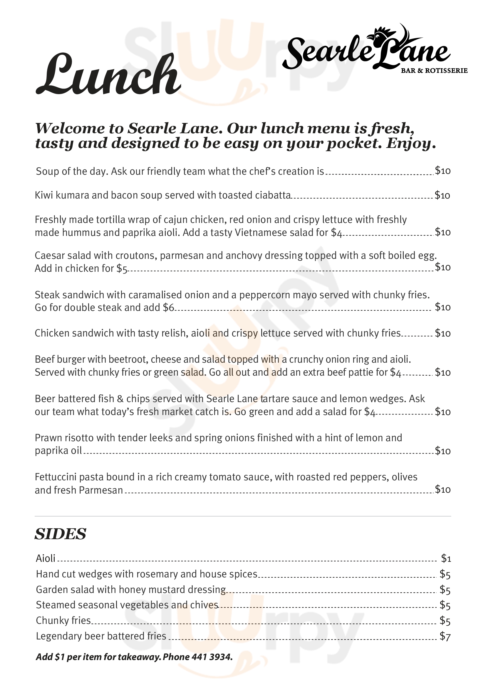 Searle Lane Bar And Rotisserie Queenstown Menu - 1