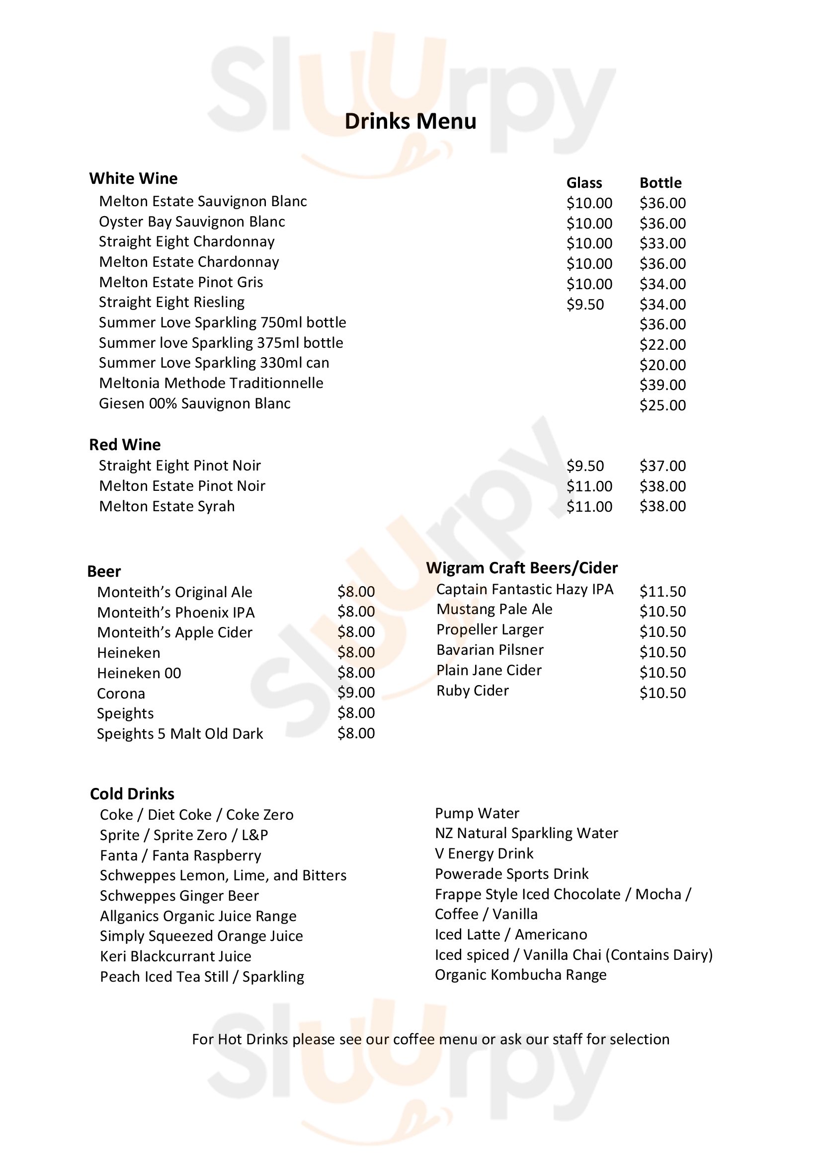 Antigua Boat Sheds Christchurch Menu - 1