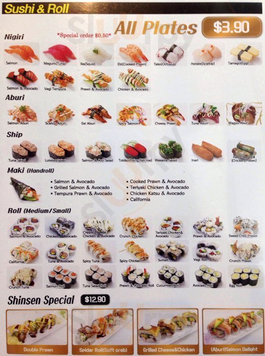 Shinsen Sushi Hamilton Menu - 1