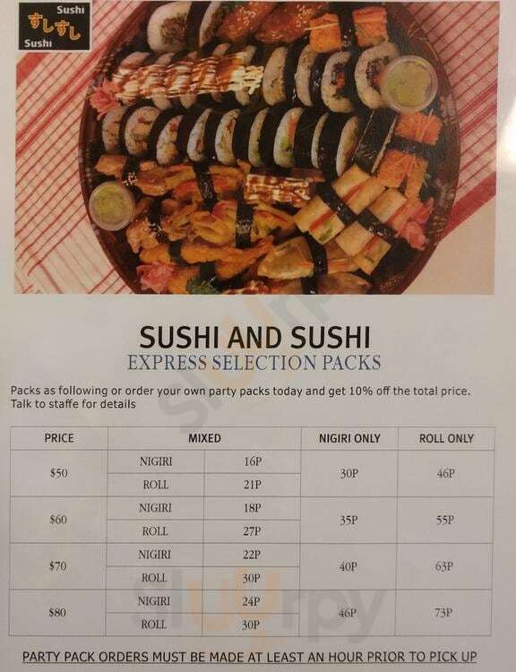 Sushi & Sushi Hamilton Menu - 1