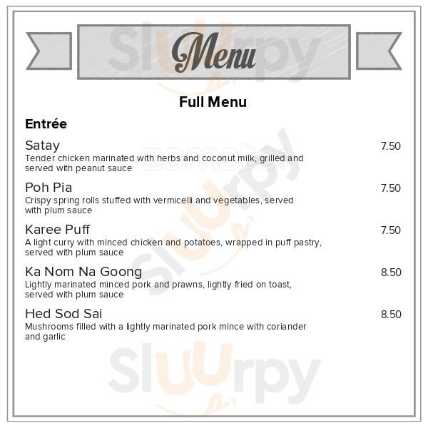 The Tasty Thai Restaurant & Takeaway Tauranga Menu - 1
