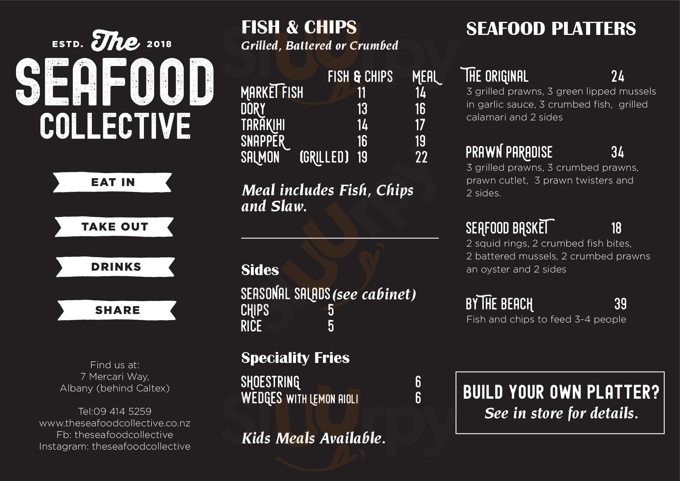 The Seafood Collective Albany Menu - 1