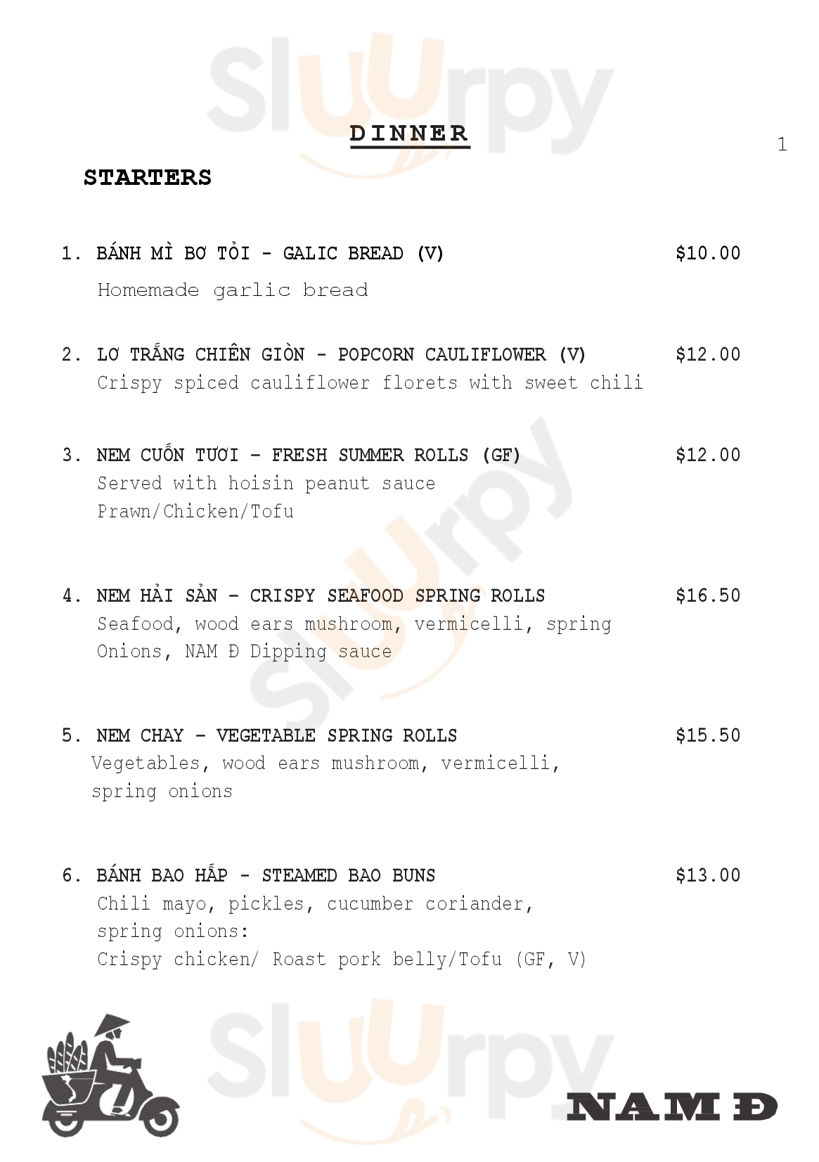 Nam D Wellington Menu - 1