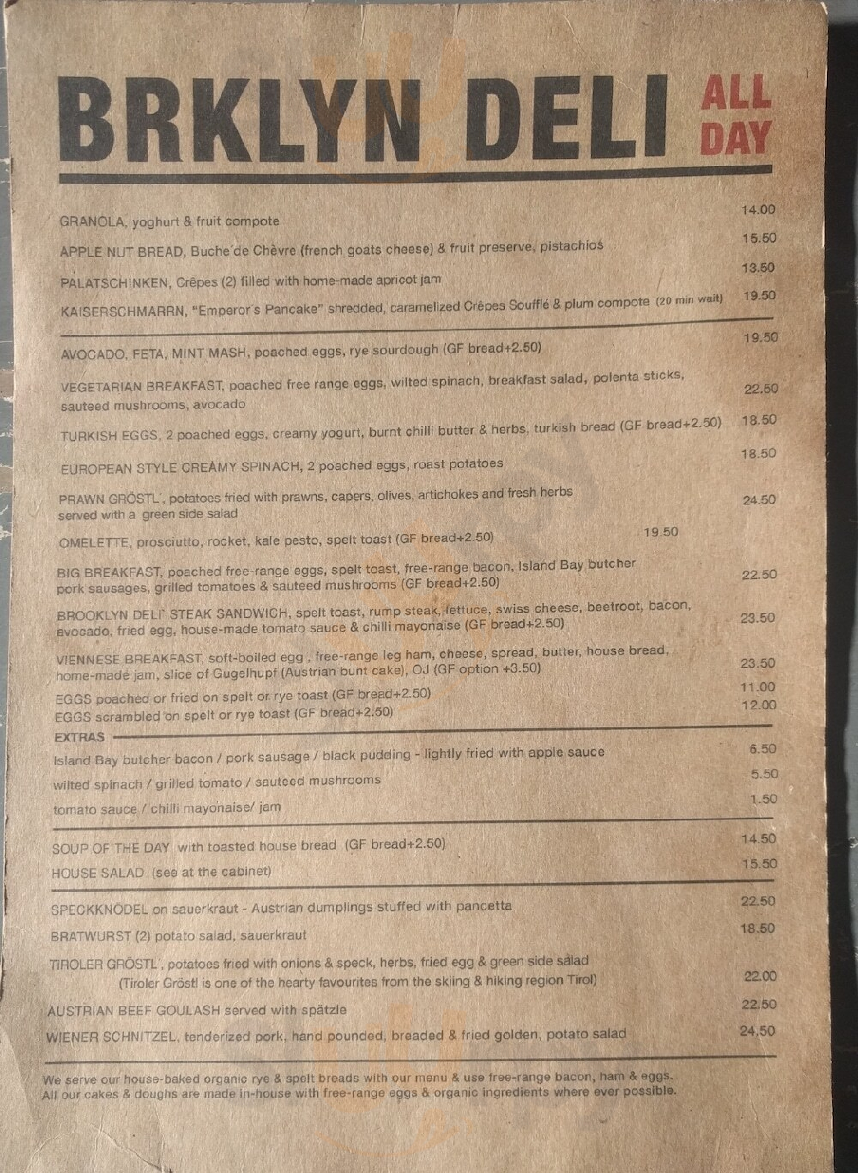 Brooklyn Deli Wellington Menu - 1