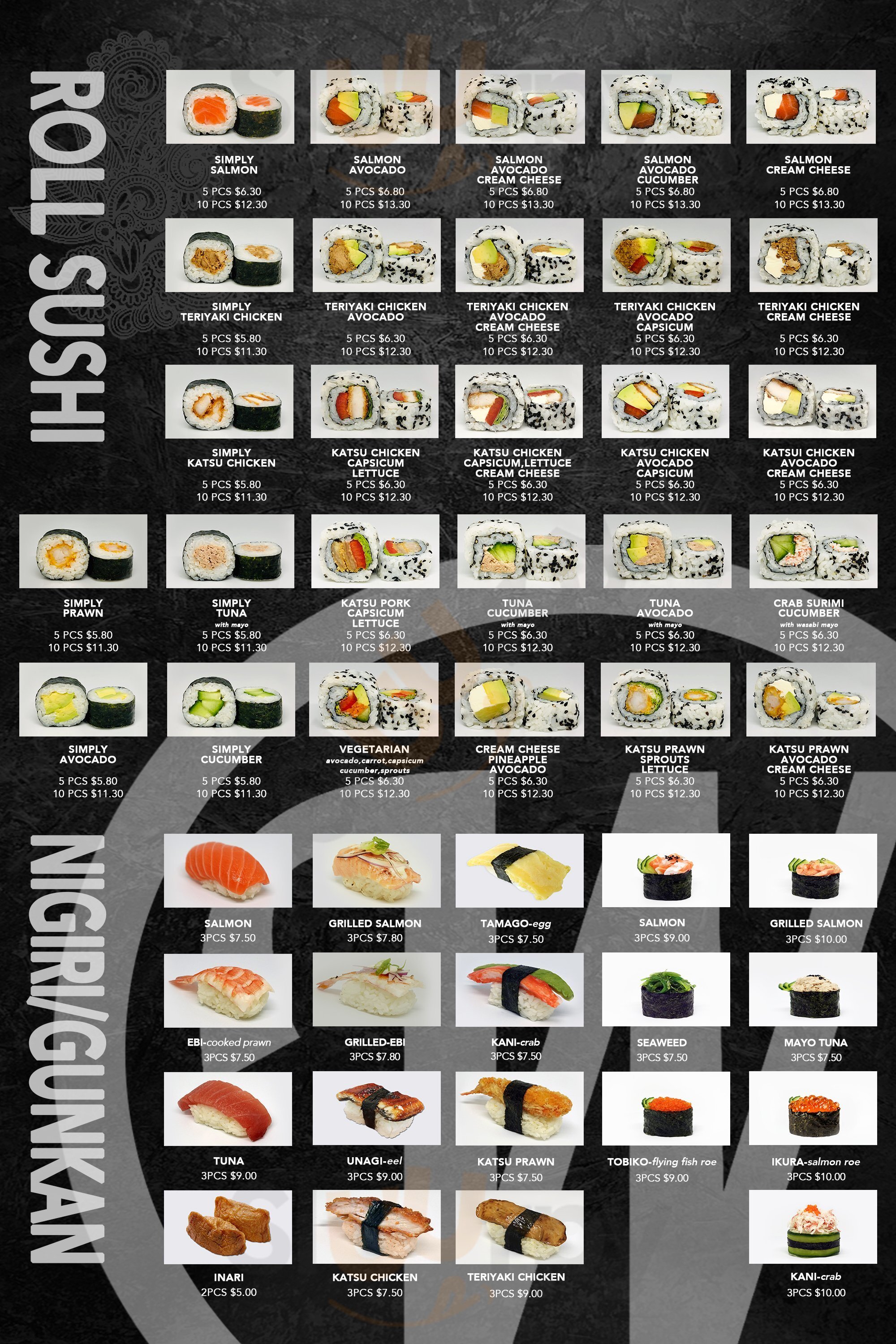 Wow Sushi Helensville Menu - 1
