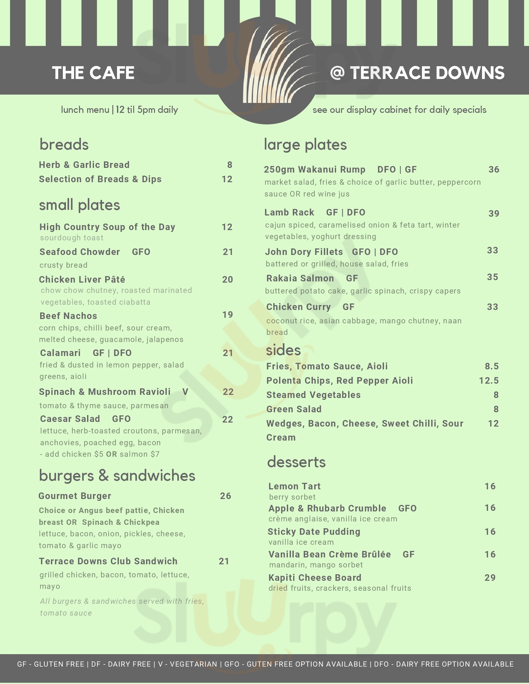 The Cafe At Terrace Downs Windwhistle Menu - 1