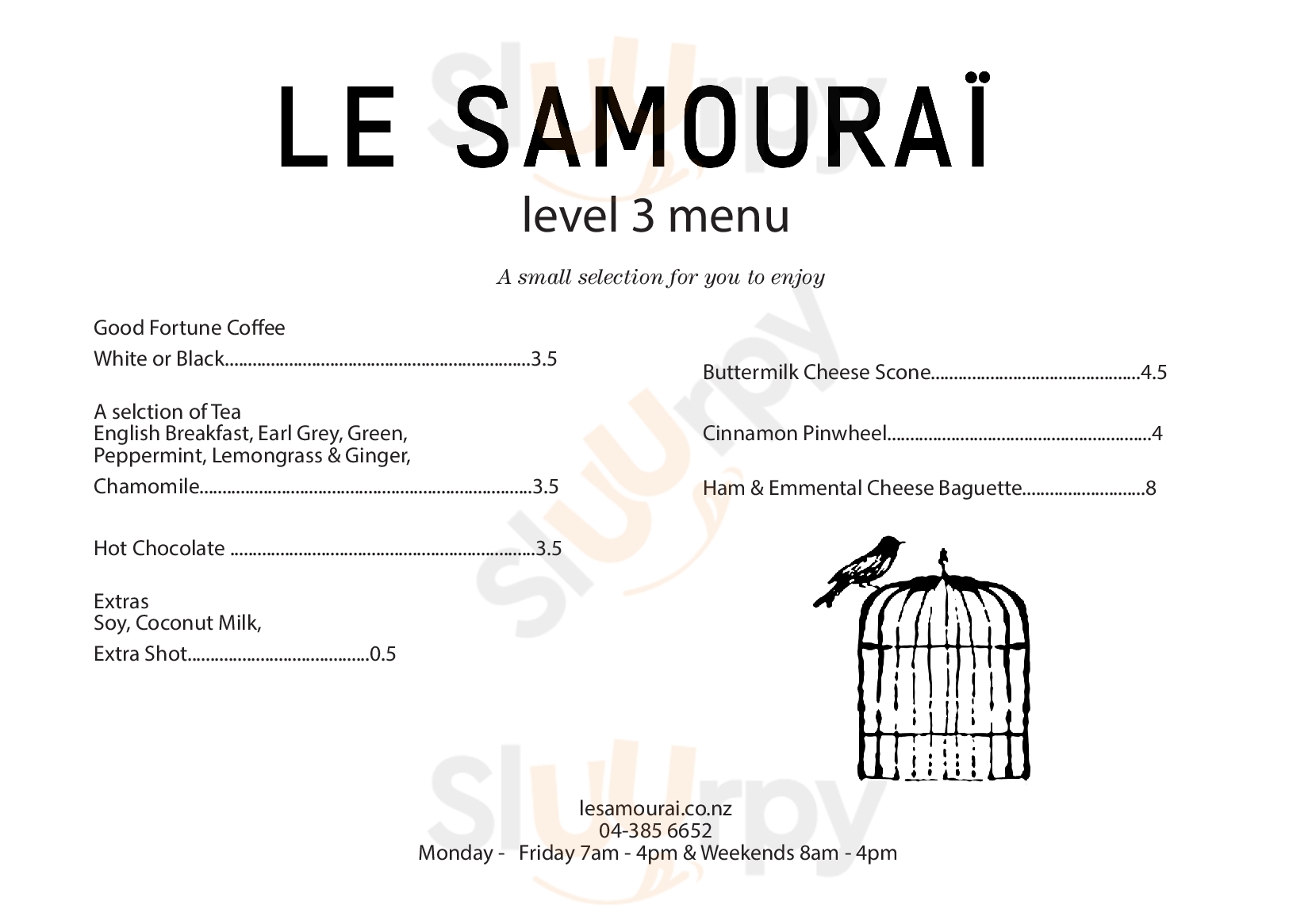 Le Samourai Wellington Menu - 1