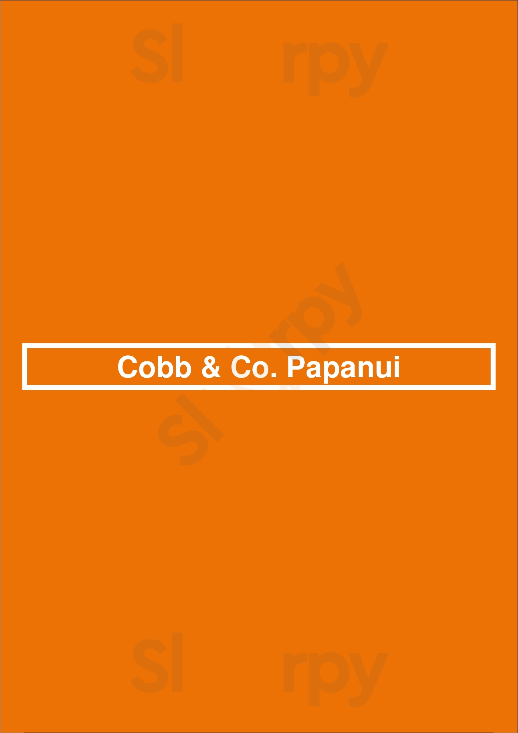 Cobb & Co. Papanui Christchurch Menu - 1