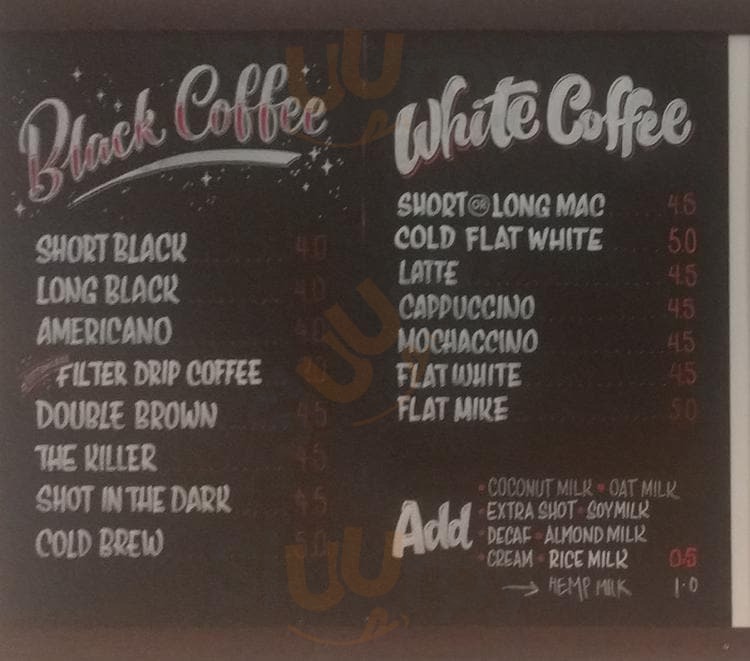 Black Coffee Wellington Menu - 1