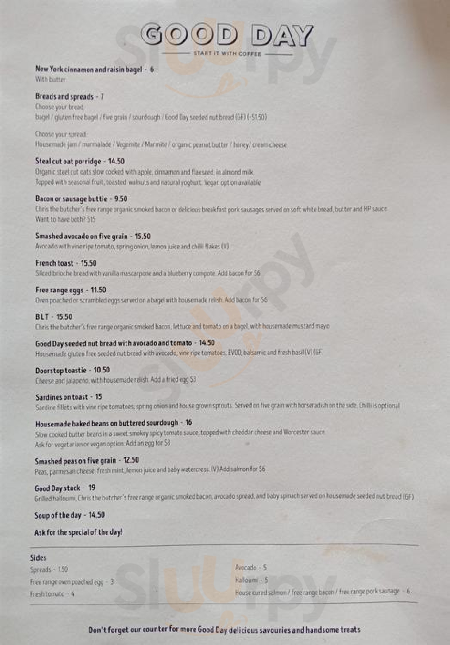 Good Day Auckland Central Menu - 1